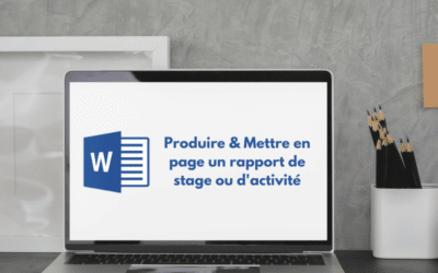 Produire un document long type rapport de stage ou d’activité sous Word